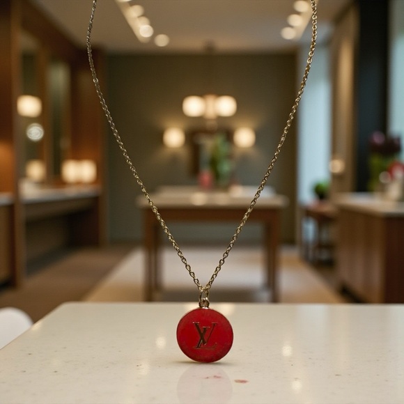 Louis Vuitton Red and Gold Pendant - Picture 1 of 5